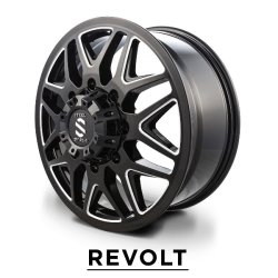 Buy (Set of 6) Dually Wheels Revolt - Gloss Black Milled